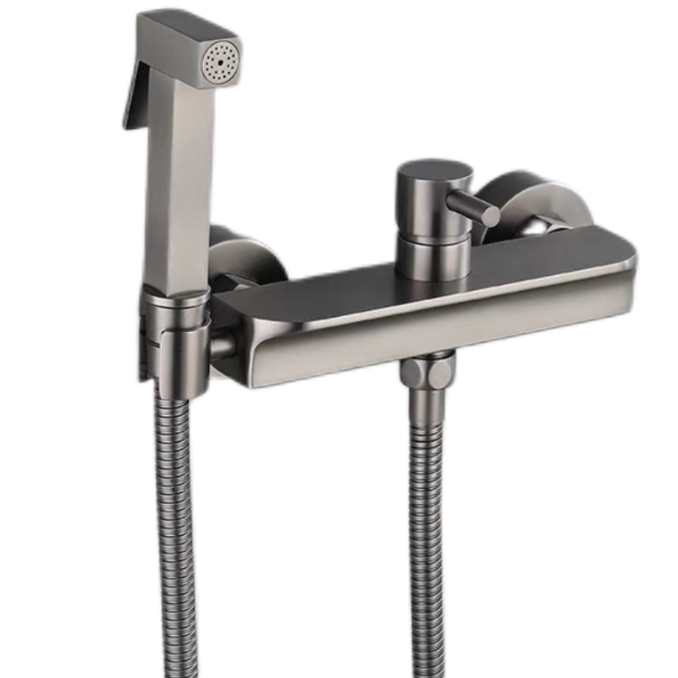 Set raspršivača za topli i hladni bide Gunmetal Grey
