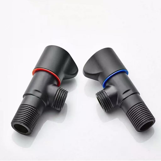 Matte Black Universal Hot and Cold Angle Valve Set